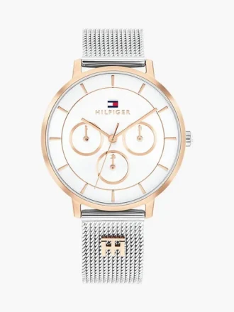 36 mm ur med monogramdetaljer i mesh