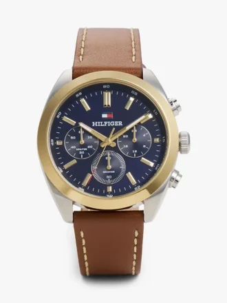 40 mm kronografur med læderrem 40 mm kronografur med læderrem