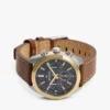 40 mm kronografur med læderrem