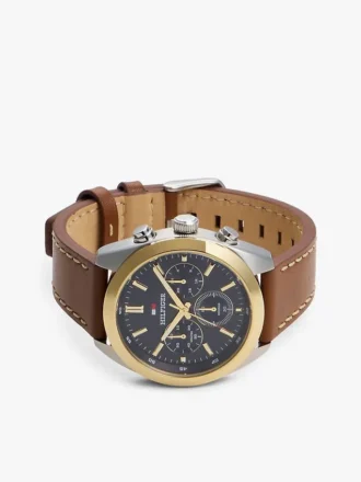40 mm kronografur med læderrem 40 mm kronografur med læderrem