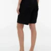 Bermudashorts i linneblanding, 28 cm