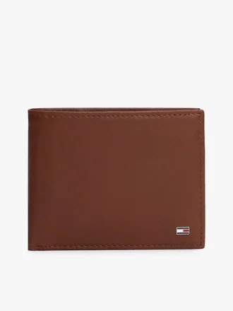 Bifold-tegnebog i kornet læder