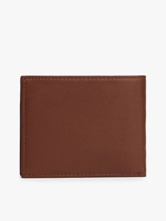 Bifold-tegnebog i kornet læder