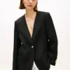 Blazer i linnedblanding med afslappet pasform Blazer i linnedblanding med afslappet pasform