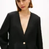 Blazer i linnedblanding med afslappet pasform Blazer i linnedblanding med afslappet pasform