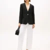 Blazer i linnedblanding med afslappet pasform Blazer i linnedblanding med afslappet pasform