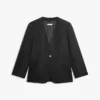 Blazer i linnedblanding med afslappet pasform Blazer i linnedblanding med afslappet pasform