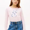 Børne-T-shirt med blomstermonogram Børne-T-shirt med blomstermonogram