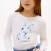 Børne-T-shirt med blomstermonogram