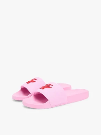 Broderet script-monogram pool-sandaler Broderet script-monogram pool-sandaler