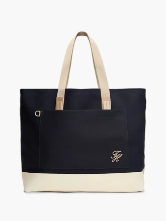 Canvas-tote med farveblokke Canvas-tote med farveblokke