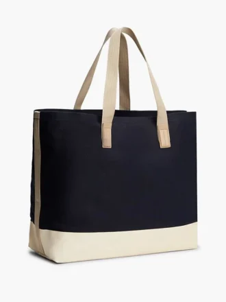 Canvas-tote med farveblokke Canvas-tote med farveblokke