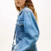 Cinched Faded Denim Jacket Cinched Faded Denim Jacket