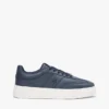 Court-sneaker i kornet læder Court-sneaker i kornet læder