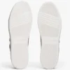 Court-sneaker i metallisk læder