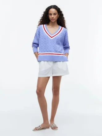Cricket-sweater i kabelstrik Cricket-sweater i kabelstrik
