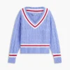 Cricket-sweater i kabelstrik Cricket-sweater i kabelstrik
