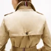 Dobbeltknappet trenchcoat med bælte