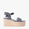 Espadrille med platformskile og bretonske striber Espadrille med platformskile og bretonske striber