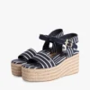 Espadrille med platformskile og bretonske striber Espadrille med platformskile og bretonske striber