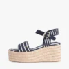 Espadrille med platformskile og bretonske striber Espadrille med platformskile og bretonske striber