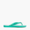 Flip-flops med metalbeslag og monogramprint
