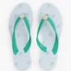 Flip-flops med metalbeslag og monogramprint
