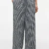 Gingham-bukser i linneblanding Gingham-bukser i linneblanding