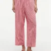 Gingham-bukser i linneblanding