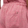 Gingham-bukser i linneblanding