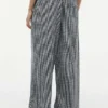 Gingham-bukser i linneblanding Gingham-bukser i linneblanding