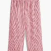 Gingham-bukser i linneblanding