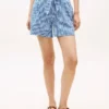 Gingham Seersucker-shorts med bælte Gingham Seersucker-shorts med bælte