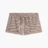 Gingham-shorts i linneblanding