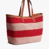 Hæklet totebag med nautiske striber Hæklet totebag med nautiske striber