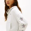 Hættetrøje med rhinestone-stjerne-logo til børn Hættetrøje med rhinestone-stjerne-logo til børn