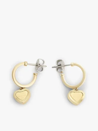 Hjerteformet hoop-ørering Hjerteformet hoop-ørering