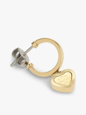 Hjerteformet hoop-ørering Hjerteformet hoop-ørering