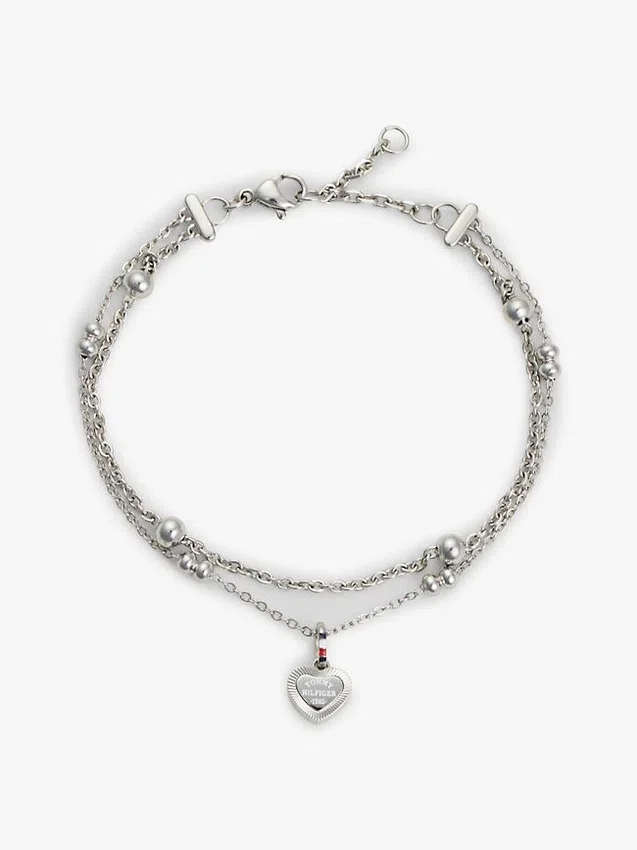 Hjertevedhæng, dobbeltlags armbånd Hjertevedhæng, dobbeltlags armbånd