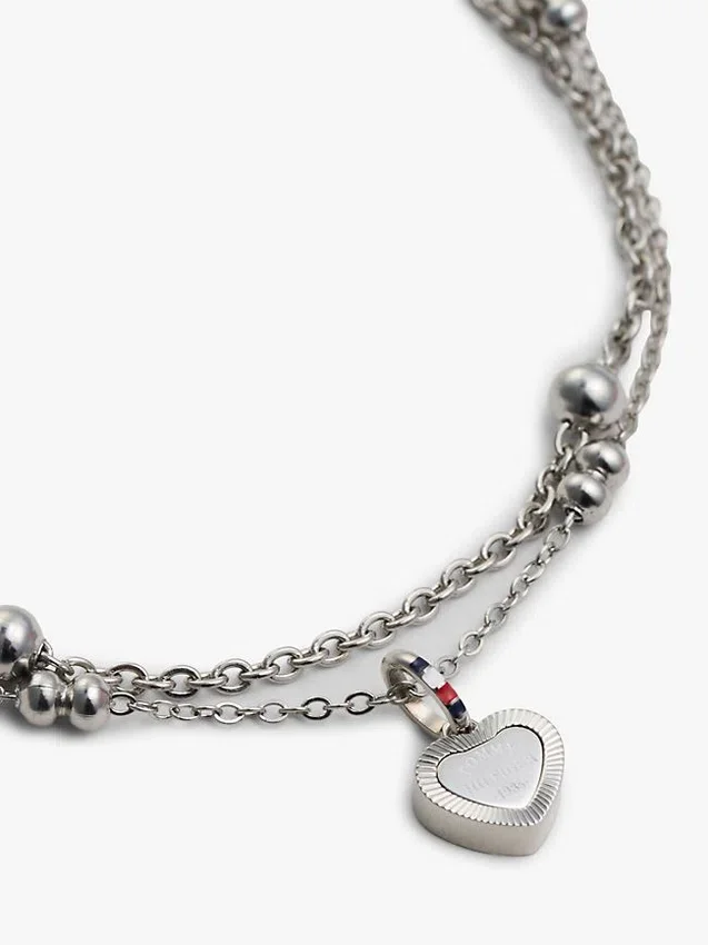 Hjertevedhæng, dobbeltlags armbånd Hjertevedhæng, dobbeltlags armbånd
