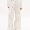 Jersey-bukser med blomsterprint
