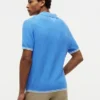 Kortærmet kabelstrikket polo Kortærmet kabelstrikket polo