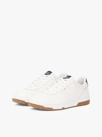 Lædermix-sneaker med lavt skaft Lædermix-sneaker med lavt skaft