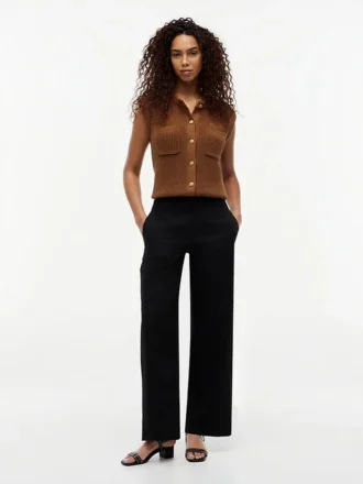 Letvægtsbukser i twill med lige ben
