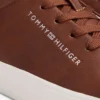 Metallisk logo Pebbled Court Sneaker