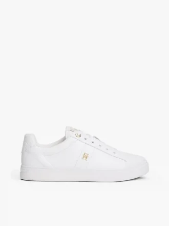 Monogram Heel Leather Court Sneaker