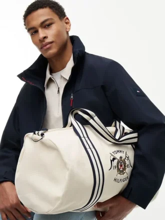 Nautical Crest Canvas Duffel Bag