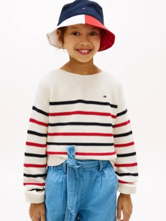 Nautisk stribet sweater til børn