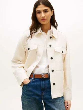 Oversized twill-jakke Oversized twill-jakke