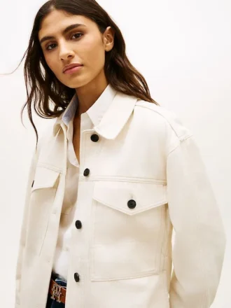 Oversized twill-jakke Oversized twill-jakke
